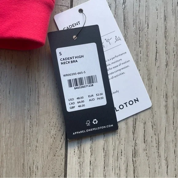 Peloton Women's Bright Pink Sports Bra - Picture 3 of 5